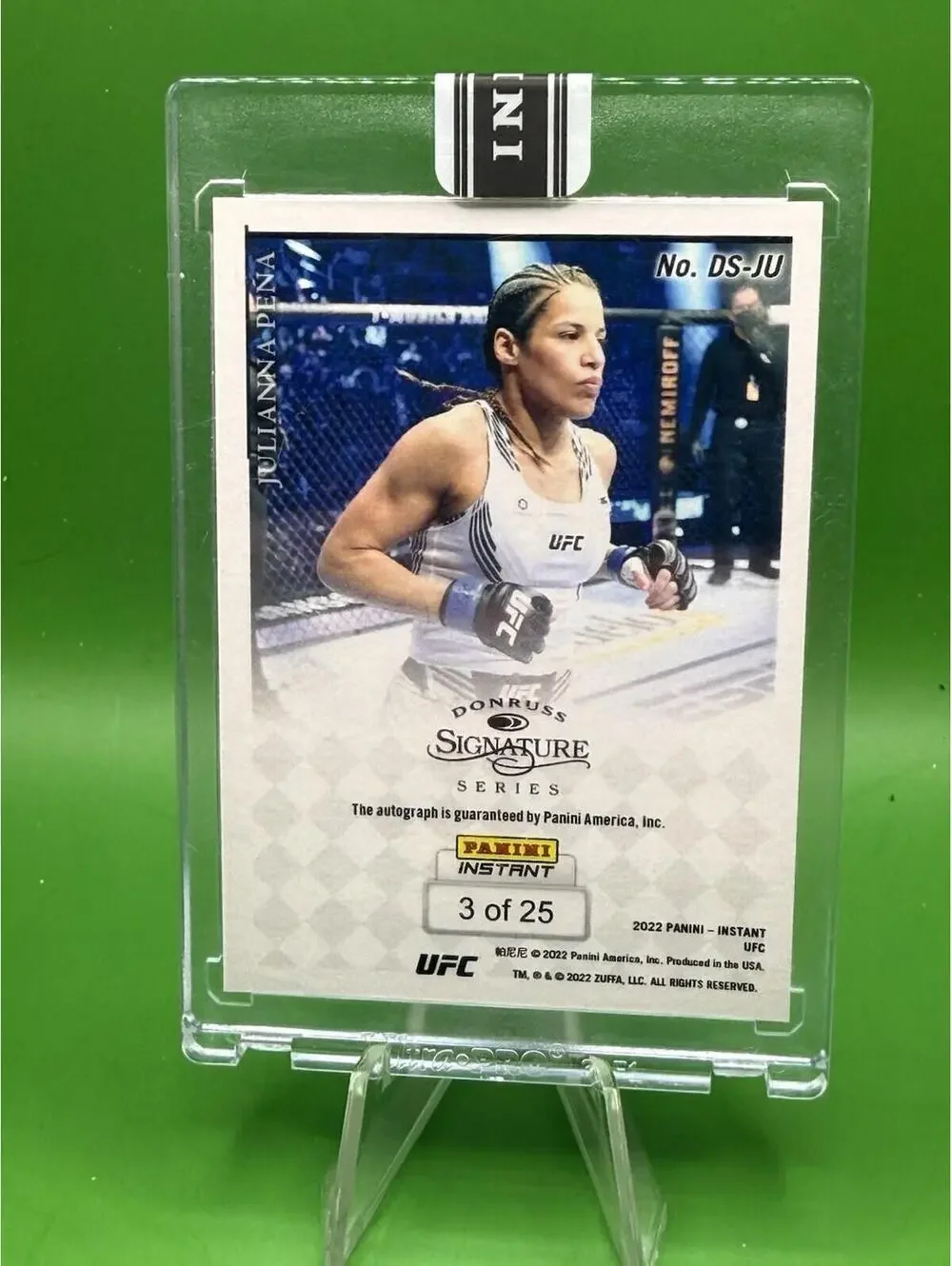 2022 Panini Instant Donruss Signature Series Auto Red‎ 3/25 Julianna Pena Sealed